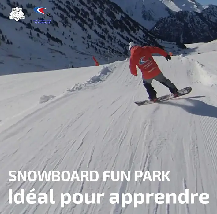 Flat tricks avec l'école française de snowboard