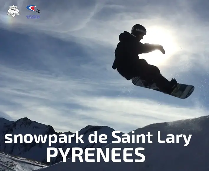 Cours de snowboard au snowpark de Saint Lary, Pyrénées