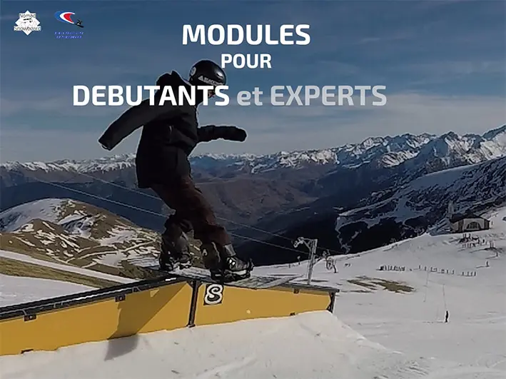 Leçon de snowboard freestyle pour débutants et experts